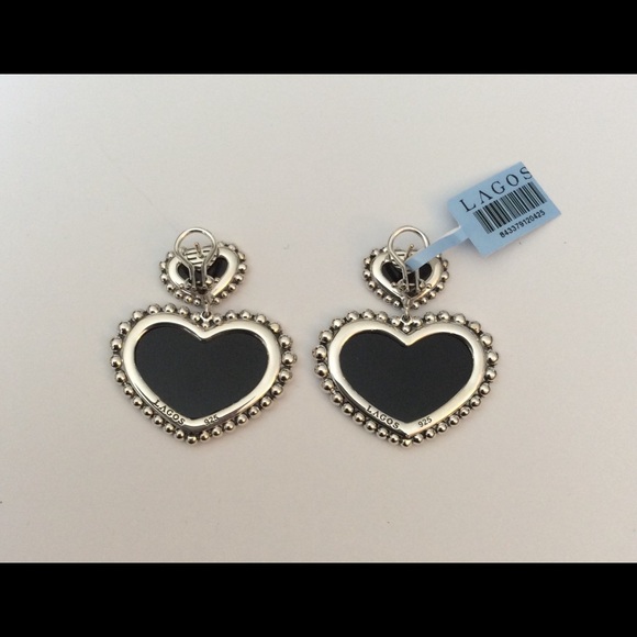 LAGOS Double Heart Drop Earrings - Picture 6 of 7